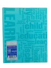 CLASS SEMI TRANS COLOUR PVC EXERCISE NB F17 -10 x 8 '' , 100 Sheets